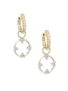 JUDE FRANCES Champagne Open Circle Diamond Trio Earring Charms