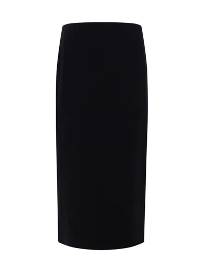 The Row Black Alumo Midi Skirt