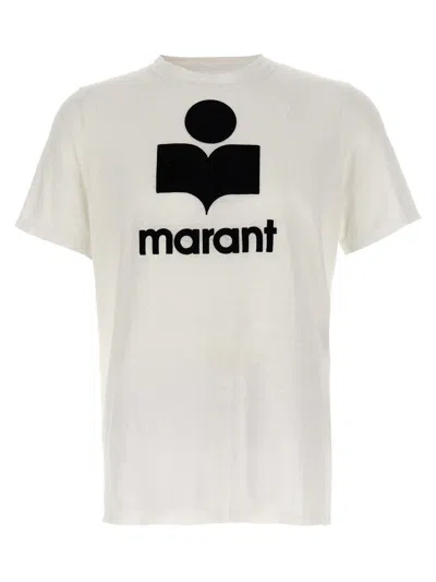 Isabel Marant T-shirt Karman Logo In White/black