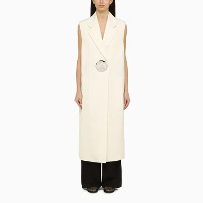 Jil Sander Sleeveless Tailored Vest In White