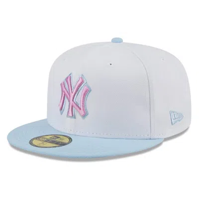 New Era Light Blue New York Yankees Spring Color Basic Two-tone 59fifty Fitted Hat