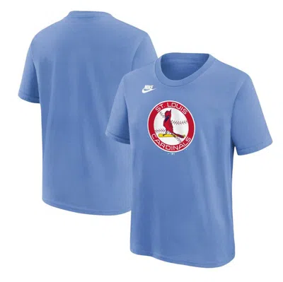 Nike Kids' Youth  Light Blue St. Louis Cardinals Cooperstown Collection Team Logo T-shirt