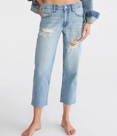 Aéropostale High Rise Mom Jeans In Light Blue