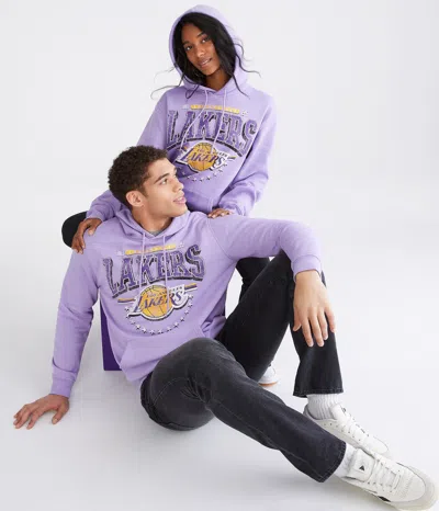 Aéropostale Men's Block Logo Heritage Pullover Hoodie In Purple