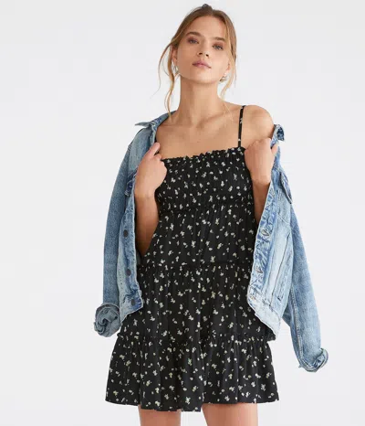 Aéropostale Floral Square-neck Babydoll Dress In Multi