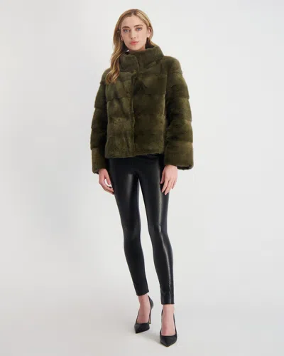 Gorski Reversible Mink Jacket In Green