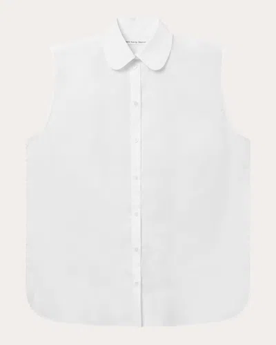 Mark Kenly Domino Tan Women's Tusse Poplin Shirt In White