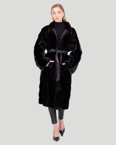Gorski Mink Short Coat In Black