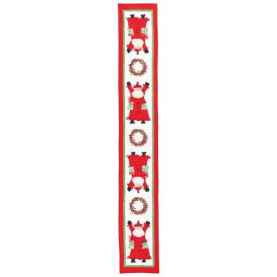 Vietri Old St. Nick Table Runner In Red