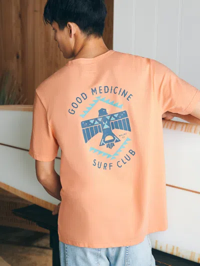 Faherty Steven Paul Judd Good Medicine Surf Club T-shirt In Island Melon