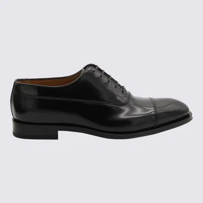 Ferragamo Lace-up Oxford Shoes In Nero || Nero || New Biscotto