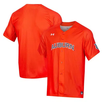 Under Armour Orange Auburn Tigers Replica Full-button Baseball Jersey