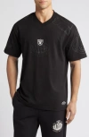 Hugo Boss Boss X Nfl Oversize-fit T-shirt With Collaborative Branding In Raiders