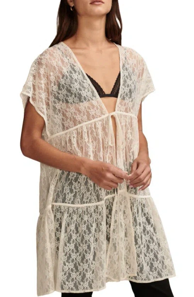 Lucky Brand Festival Lace Tiered Wrap In Gardenia