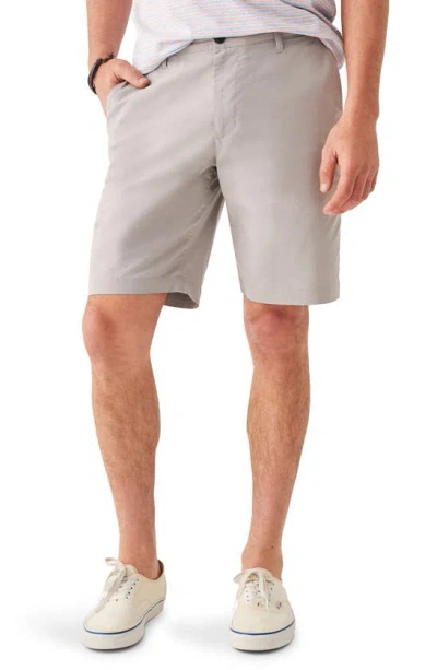 Faherty Movement Organic Cotton Blend Chino Shorts In Grey