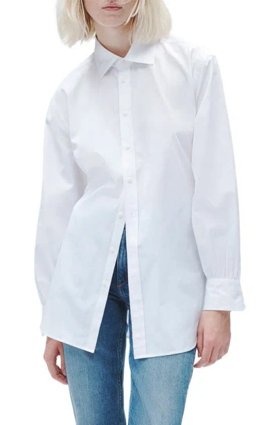 Rag & Bone Ellison Poplin Button-up Shirt In White