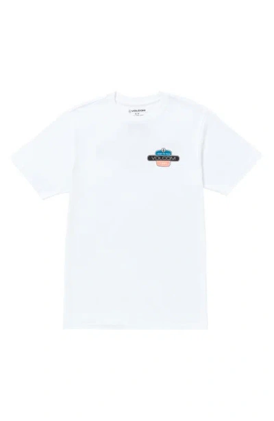 Volcom Kids' Back Fill Graphic T-shirt In White