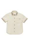 Honor The Gift Faux Leather Button-down Shirt In Tan, Women's At Urban Outfitters
