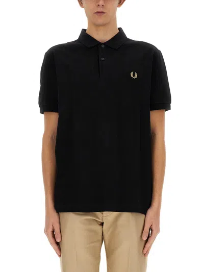 Fred Perry Polo With Logo In Black