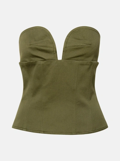 Max Mara Cacao Top In Green