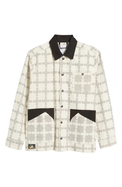 Percival All Sorts Patchwork Overshirt In Reverse Patchwork