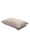 Piglet In Bed Set Of 2 Gingham Linen Pillowcases In Mushroom