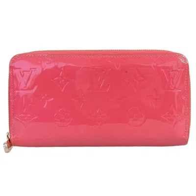 Pre-owned Louis Vuitton Zippy Wallet Pink Patent Leather Wallet  ()