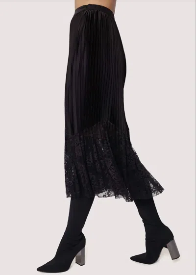 Lost + Wander Genesis Pleated Midi Skirt In Black