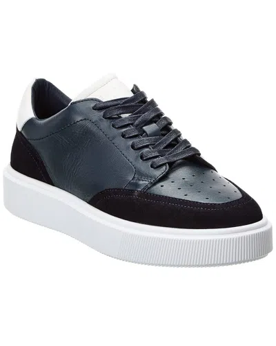 Ted Baker Luigis Inflated Sole Leather & Suede Sneaker In Blue