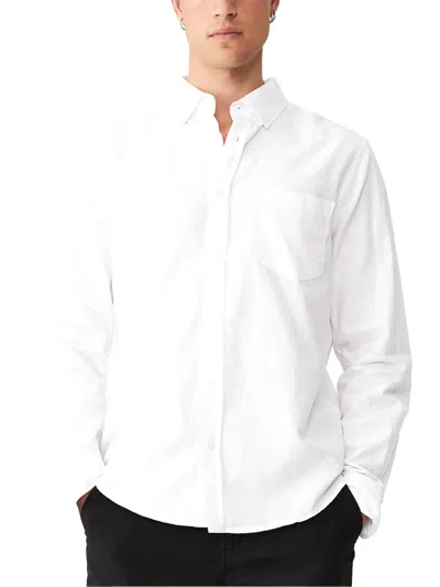 Cotton On Mayfair Mens Office Business Button-down Shirt In White