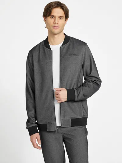 Guess Factory Giovanni Textured Flight Jacket In Black