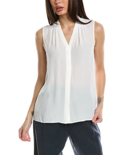 Brooks Brothers Crepe Blouse In White