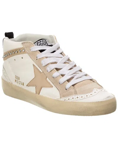 Golden Goose Mid Star Leather & Suede Sneaker In White
