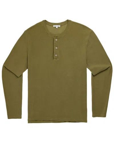 Cotton Citizen Hendrix Henley Shirt In Green