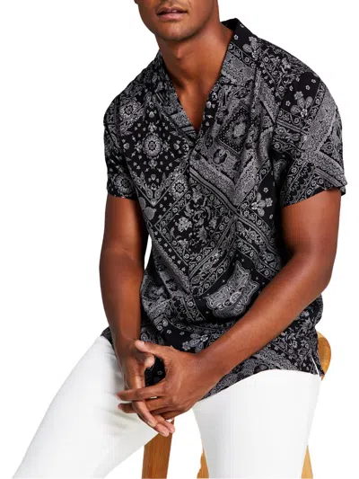 And Now This Mens Paisley Collared Button-down Shirt In Multi