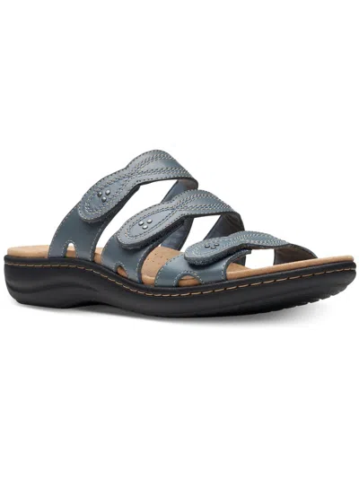 Clarks Womens Leather Cut-out Slide Sandals In Multi