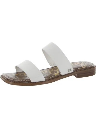 Sam Edelman Haydee Womens Padded Insole Slide Sandals In White