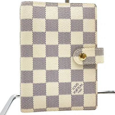 Pre-owned Louis Vuitton Agenda Canvas Wallet () In White