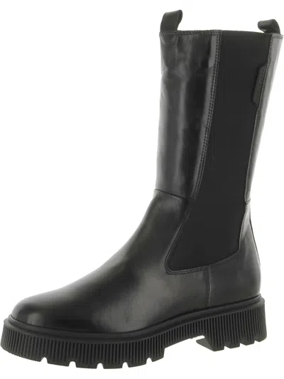 Kurt Geiger Womens Leather Chelsea Mid-calf Boots In Black