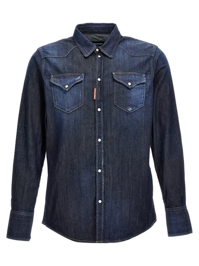 Dsquared2 Classic Western Shirt, Blouse Blue