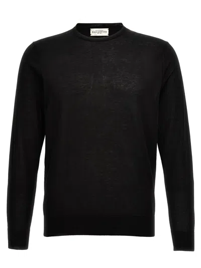 Ballantyne Ultralight Cotton Sweater In Black