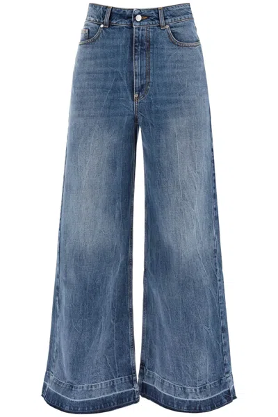 Stella Mccartney Denim High Rise Wide Jeans In Blue