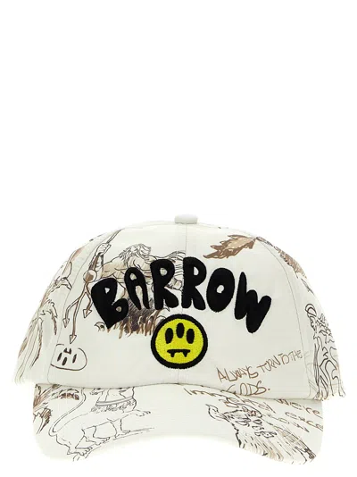 Barrow Printed Cap In Bianco Sporco