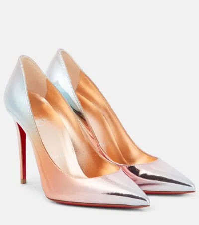 Christian Louboutin Women 100mm Kate Degradé Leather Pumps In Blue