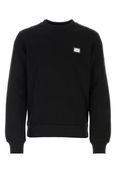 Dolce & Gabbana Man Black Cotton Sweatshirt