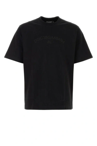Dolce & Gabbana Man T-shirt M/corta Giro In Black