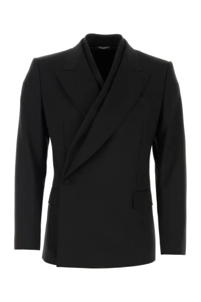 Dolce & Gabbana Man Black Wool Blend Sicilia Blazer