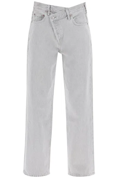 Agolde Criss Cross Jeans In White