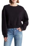 Rag & Bone City Donegal Organic French Cotton-terry Sweatshirt In Black