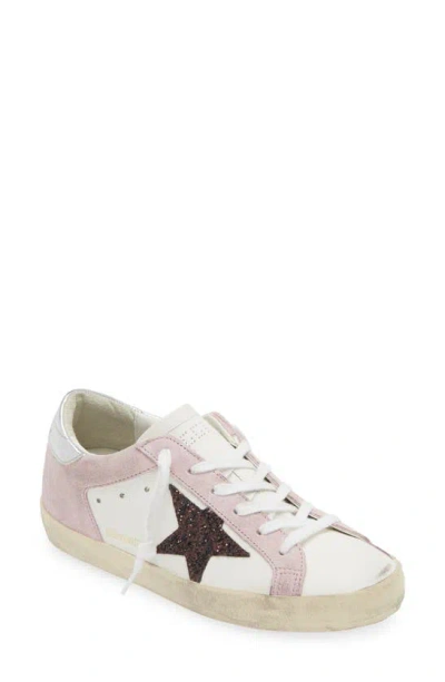Golden Goose Super-star Low Top Sneaker In White/ Pink